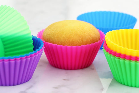 New Star Foodservice 44270 Reusable Silicone Baking Cups and Cupcake Liners, Set of 24...