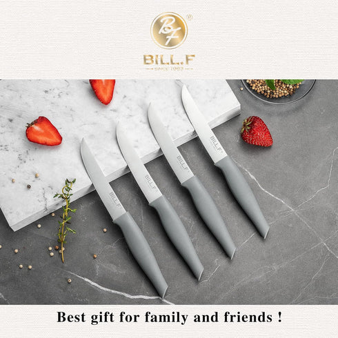 Steak Knives Set of 4,Stainless Steel Steak Cutlery Sets,4.5 In Sharp Blade Rust-proof Steak Knife with Serrated Edge, Dishwasher Safe Steak Knive...