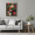Posterizer 1 pcs-red-orange and coral lush flowers-nature scene-Floral & Botanical Art-Abstract & Modern Art-Decor for Home & Office- UNFRAMED Wal...
