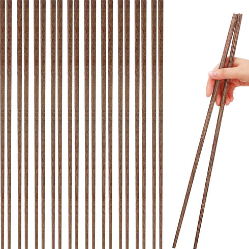 16.5 Inch Long Cooking Chopstick Wooden Chopstick Long Hot Pot Chopstick 10 pairs Wooden Frying Chopstick, for Hot Pot, Frying, Noodle, Cooking Fa...