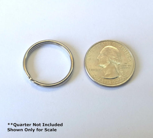 Bulk 100 Pack - 1" Key Rings - Heat Treated Heavy Duty & Durable Premium Split Ring Keychains by Specialist ID...