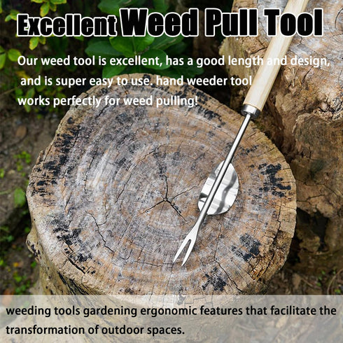 Weeder&Weed Puller Tool - Heavy Duty Weeding Tools Gardening with Hang Hole - Dandelion Weed Puller Tool for Lawn Field and Yard Tools (U-Type)...