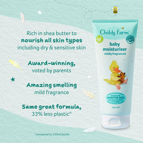 Childs Farm baby moisturiser mildly fragranced...