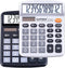 Desktop Calculator (2 Pack) 12 Digit with Large LCD Display and Sensitive Button, Solar and Battery Dual Power, Standard Function for Office, Home...