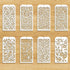 8 Pcs Stencils for Painting, Texture Stencils for Crafts Painting on Wood, Reusable Geometric Painting Stencils Drawing Templates for Wall Scrapbo...
