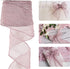HUIHUANG Dusty Rose Wired Ribbon Crinkle Wire Ribbon 2.5 inch Wide Metallic Wired Wedding Ribbon for Gift Wrapping Basket Wreaths Bows Making Home...