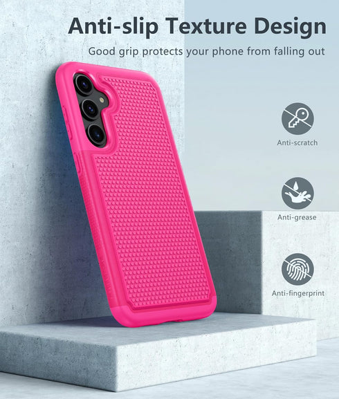 FNTCASE for Samsung Galaxy S23-FE Case: Dual Layer Protective Heavy Duty Cell Phone Cover Rugged Full Body Drop Protection Military Grade Shockpro...