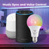 Smart Light Bulbs, 16 Million RGBCW/WW LED Light Bulbs, Music Sync, Bluetooth and Wi-Fi, App Control, A19 E26 9W (60W Equivalent), 806LM (4 Pack)...