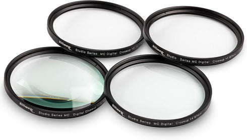 77MM Ultimaxx Professional Four Piece HD Macro Close-up Filter Kit (1, 2, 4, 10 Diopter Filters) for Camera Lens with 77MM Filter Thread and Prote...