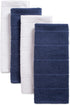 DII Basic Chef Collection, Assorted Terry Kitchen Towel Set, Dishtowel Set, French Blue, 4 Piece...