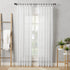 No. 918 Emily Sheer Voile Tab Top Curtain Panel, 59" x 95", White...