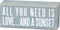 Primitives by Kathy 19111 Beach-Inspired Blue Box Sign, 6 by 2.5-Inch, and a sunset...