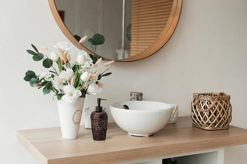Essentra Home Bronze Liquid Soap Dispenser for Bathroom, Bedroom or Kitchen. Also Great for Hand Lotion and Essential Oils....