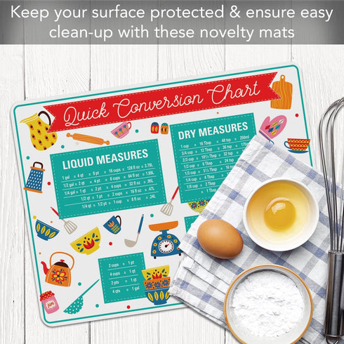 Cut N' Funnel Quick Conversion Measurement Chart on Flexible Cutting Board Mat Made in the USA of BPA Free Food Grade Plastic...