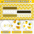 71Ft Bee Paper Bulletin Board Borders Bumble Bee Classroom Decoration Bees Hive Border Trim Strips Honeycomb Bulletin Board Decor for Nursery Elem...