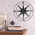 aboxoo Round Metal Compass Decorative Compass Metal Wall Art Hanging Wall Sculpture 11 Inch Black Diameter Farmhouse Decor Indoor or Outdoor Sign...