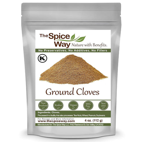 The Spice Way Cloves - ground (4 oz) clove powder or clove spice, for many savory dishes and even ground cloves tea...