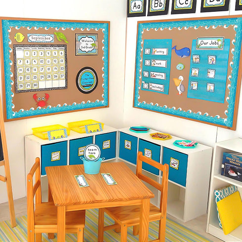 72 Feet Ocean Waves Die-Cut Bulletin Board Borders for Ocean Theme Classroom Decor Wall Decorations...
