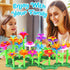 FUNZBO Flower Garden Building Toys - STEM Toy Gardening Gift for Kids, Toddler Girls Toys, Sorting and Stacking Toys, Kids Crafts, Toddler Toy Gif...
