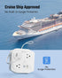 20W Travel Power Strip SUPERDANNY 3-Foot Wrap Up Extension Cord with 3 Outlets and 3 Fast Charging USBs, No Surge Protector Cruise Approved Portab...