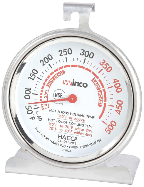 Winco B001B4KUPY 3-Inch Dial Oven Thermometer with Hook and Panel Base, 1...