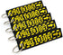 PULL TO EJECT Key Chain - Black/Yellow - 5 PCS...