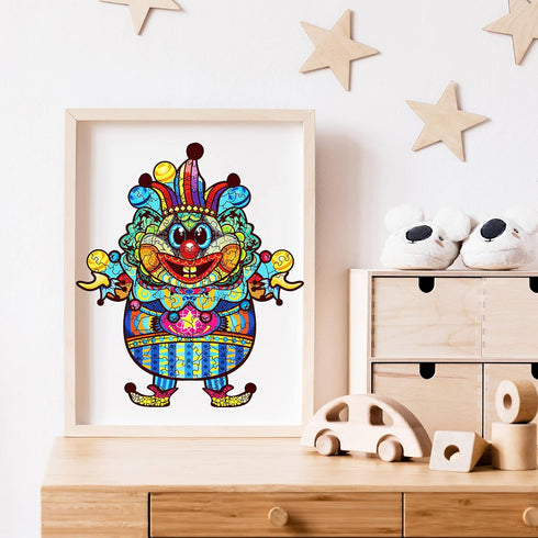 Wooden Jigsaw Puzzles,Unique Shaped Jigsaw Puzzles, Jigsaw Puzzles for Adults,Wood Cut Puzzles,Animal Shaped Puzzles,Colorful Puzzle Clown Best Gi...