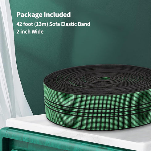 2-inch Wide Sofa Elastic Webbing Elasbelt Stretch Latex Band Upholstery Furniture Sofa Chair Repair DIY Modification (42 Foot)...