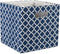 DII Hard Sided Collapsible Fabric Storage Container for Nursery, Offices, & Home Organization, (13x13x13) - Lattice Nautical Blue...