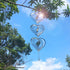 3D Wind Spinners Outdoor Garden Decor - Stainless Steel Reflective Hanging Wind Spinner Bird Devices Deterrent Away from Yard, Metal Heart Wind Sc...