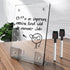 Clear Acrylic White Board 8x6 Inches, Frameless Desktop Dry Erase Board with Flexible Magnetic Stand and Markers, Mini Whiteboard Desk Accessories...