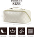 Makeup Bag - Large Capacity Travel Cosmetic Bag for Women, Multifunctional Open Flat Toiletry Bag with Handle, Washable Waterproof Beauty Zipper M...