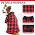 KOOLTAIL Dog Shirt, Red Buffalo Plaid Pet Shirts, Black Color Clash Cute Dog Apparel Clothes Suitable for All Seasons, Comfortable Dog T-shirt for...