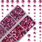 4000Pcs Mixed Size Hot Fix Round Crystals Gems Glass Stones Hotfix Flat Back Rhinestones (Fuchsia)...