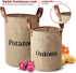 Laxinis World Lined Burlap Pantry Storage Baskets For Potatoes And Onions With Handles, Set Of 2, Decorative Rustic Farmhouse Home Décor Design, K...
