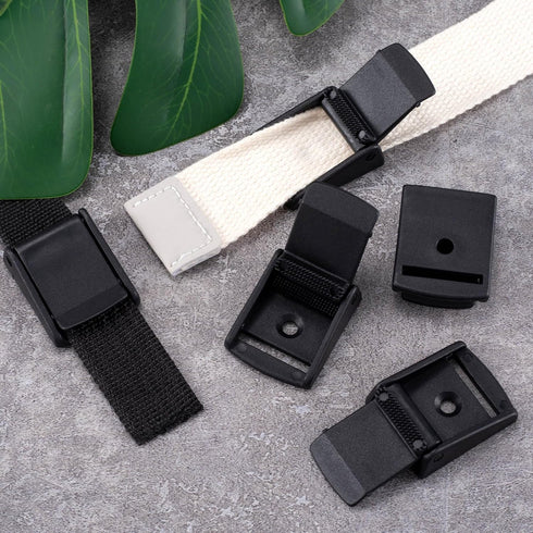 10 Pack 25mm/ 1 inch Buckle Clips for Tie-Down Straps, Plastic Cam Buckles Toggle Fasteners for DIY Craft Backpack Luggage- Black...