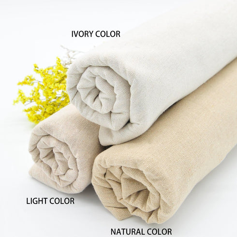 Ivory Linen Needlework Embroidery Fabric Cross Stitching Aida Cloth 62" by 1 Yard Rose Flavor...