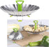 Kare & Kind 1x Adjustable Steamer Basket - Extendable Stainless Steel Steamer with Center Handle - 5.1" to 9" - Foldable Feet - Can Fit Different ...