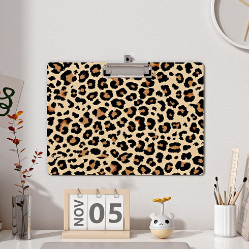 Clipboard Landscape Wooden with Designs A4 Letter Standard Size 9" x 12.5" Cute Horizontal Clipboards with Low Profile Clip for Drawing Office Sup...
