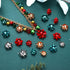 CEALXHENY 25PCS Christmas Charms for Jewelry Making Red Green Xmas Bow Charm Pendants for DIY Earring Bracelet Necklaces Holiday Clothes Sewing Ba...