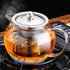 PARACITY Glass Teapot Stovetop 22 OZ/650ml, Tea pot with Removable 18/8 Stainless Steel Infuser, Borosilicate Clear Tea Kettle, Teapot Blooming an...