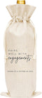Wedding Gift Wine Bags, Burlap Wine Bottle Cover Bag For Engagement, Bridal Shower, Bridesmaid, Bachelorette Party Favor, 1 Pc Wine Bag (A32)...