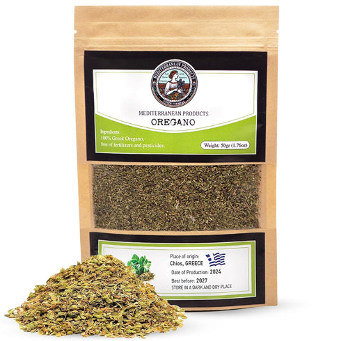 Mediterranean Products Oregano – Greek Oregano Dried – Traditionally Dried and Cut Organic Oregano, Premium Oregano Leaves, Hand Picked Oregano Dr...
