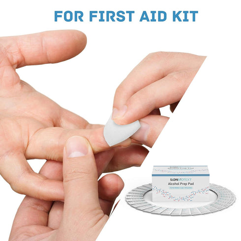 Sterile Alcohol Prep Pads, Thick Alcohol Swabs, Latex-Free Wipes Wrapped Individually, Cotton 2-Ply Swabs, for Medical & First-Aid Kits (100 Wipes...