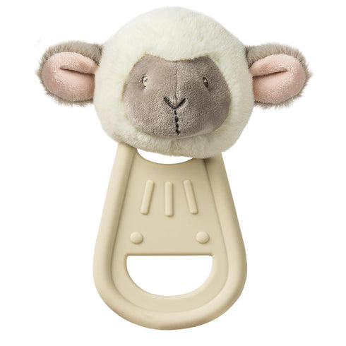 Mary Meyer Teething Toys Simply Silicone Teether with Soft Toy, 6-Inches, Lamb...