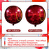 KatchOn, Huge Metallic Red Balloons - 22 Inch, Pack of 6 | Round 4D Mylar Balloon for Red Party Decorations | Burgandy Balloons for Birthday, Anni...