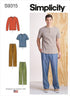Simplicity Men's Knit Top and Pants Sewing Pattern Kit, Code S9315, Sizes XS-S-M-L-XL-XXL, Multicolor...