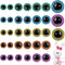 150 Pcs Large Safety Eyes for Crochet Amigurumi Safety Eyes 12/16/20 mm Glitter Stuffed Animal Eyeball Colorful Crochet Accessories for Puppet Bea...