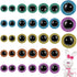 150 Pcs Large Safety Eyes for Crochet Amigurumi Safety Eyes 12/16/20 mm Glitter Stuffed Animal Eyeball Colorful Crochet Accessories for Puppet Bea...
