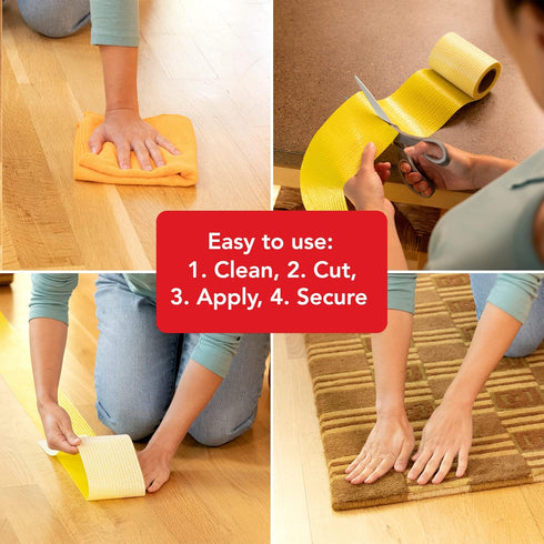 Rug Gripper Tape for Area Rugs and Runners (4" x25ft)...